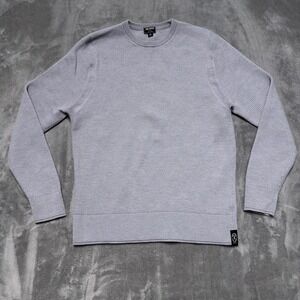 Todd Snyder Italian Merino‎ Wool Sweater Men XL Gray Ribbed Knit Crewneck
